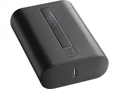 Powerbank - CellularLine Thunder, Universal, 10000 mAh, 2 entradas USB-C, Negro