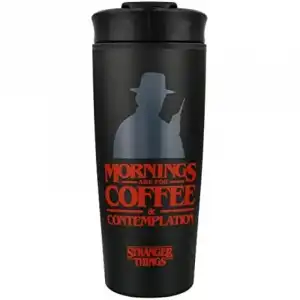 Pyramid Int Taza de Viaje Metálica Stranger Things Coffee and Contemplation