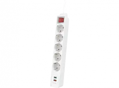 Regleta - Hama Power Strip, 7 tomas de corriente, Blanco