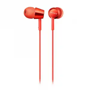 Sony MDR-EX155AP Auriculares con Micrófono Rojos