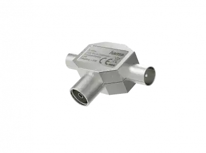 Adaptador - Hama 00205236, 2x Coaxial, 22 dB, Plata