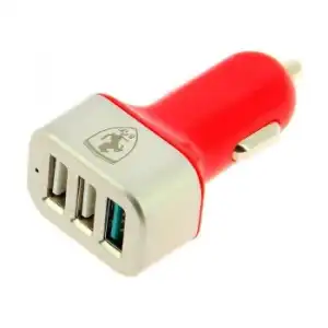 Cargador De Carga Express Ferrari - 12 / 24v - 4,1ah - 3 Usb