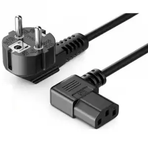Cradia Cable Alimentación Conector Angulado Derecha 1.8m Negro