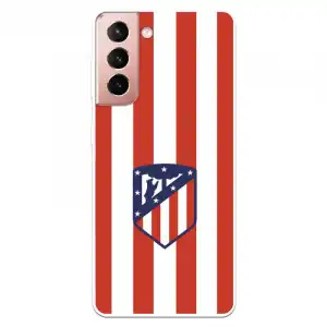 Funda Oficial Atlético de Madrid del Atleti Escudo Rojiblanco para Samsung Galaxy S21