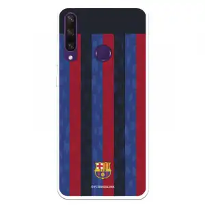 Funda Para Huawei Y6p Del Fc Barcelona Fondo Rayas Verticales - Licencia Oficial Fc Barcelona