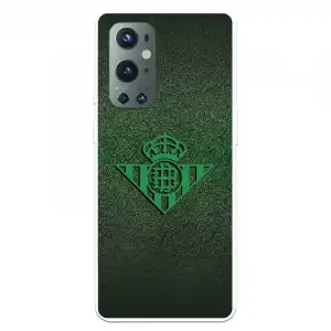 Funda Para Oneplus 9 Pro Del Betis Escudo Verde Fondo Trama - Licencia Oficial Real Betis Balompié