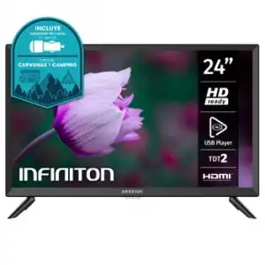 Infiniton Intv-24ba130b - Televisor 24", Hd Ready, Hdmi 2.1, Usb Reproductor Y Grabador, Dvb-t2 (tdt2)