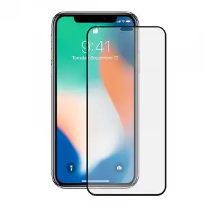 Ksix Protector de Pantalla Cristal Templado para iPhone 11 Pro Borde Negro