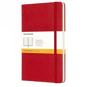 Moleskine Classic Cuaderno 240 Hojas Páginas Rayadas Tapa Dura Rojo