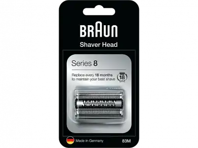 Recambio para afeitadora - Braun 83 M, Para la eléctrica Series 8, Plata