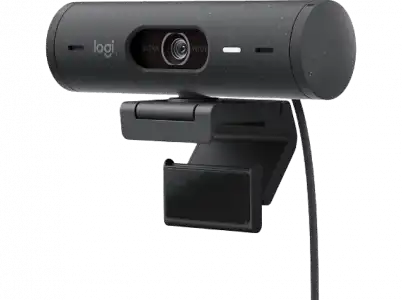 Webcam - Logitech Brio 500, Full HD 1080p, Enfoque automático, Micrófono con reducción de ruido, Negro