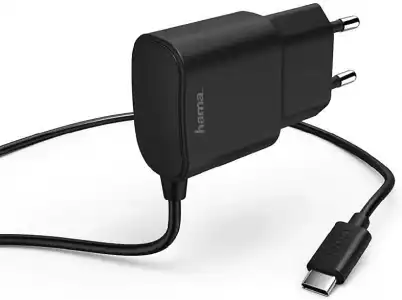 Cargador - Hama 183242, USB-C, Para smartphones, Negro