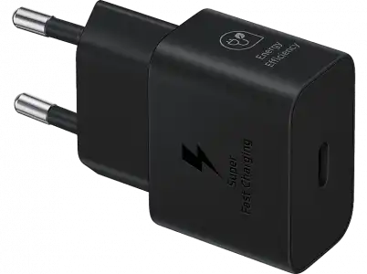 Cargador - Samsung EP-T2510NBEGEU, 25 W, Super Fast Charging, Sin Cable, Negro