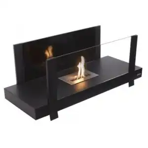 Chimenea De Etanol Diseño De Mesa En Acero Negro