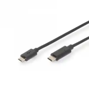 Digitus Cable USB-C a MicroUSB Macho/Macho 3m Negro