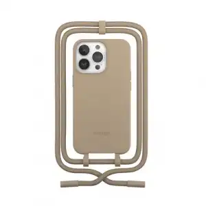 Funda con cuerda Wood Change Case Marrón para iPhone 13 Pro
