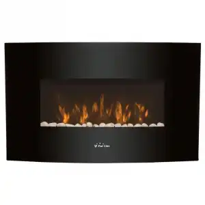 Purline CHE-440 Chimenea Eléctrica Mural con Mando a Distancia 2000W