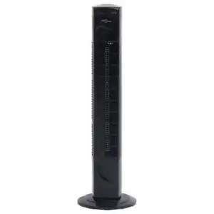 Ventilador De Torre Con Mando Y Temporizador Φ24x80 Cm Negro Vidaxl