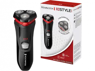 Afeitadora - Remington R3 Style Series R3000, Apta para piel sensible, Con cable, Uso en seco, Negro