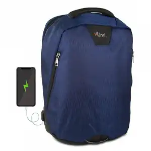 Airel Mochila Azul con Conector USB para Portátil 15.6"