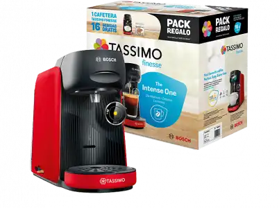 Cafetera de cápsulas - Bosch TAS16B3C1, 0.7 l, 3.3 bar, 1400 W, 1 x Pack Tassimo regalo, Rojo