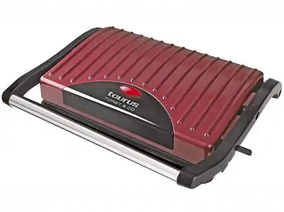 Grill - Taurus 968.399 TOASTandCO Potencia 700W, Material antiadherente, Plancha superior