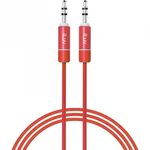 Iluv Cable de Audio Mini Jack 3.5mm Macho/Macho Rojo
