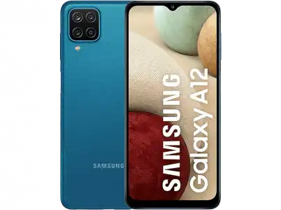 Móvil - Samsung Galaxy A12 (2021), Azul, 64 GB, 4 GB RAM, 6.5" HD+, QuadCam, Exynos 850, 5000 mAh, Android 11