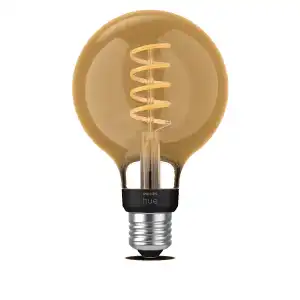 Philips - Bombilla LED Philips HUE White & Ambiance, G93 E27, filamento espiral.