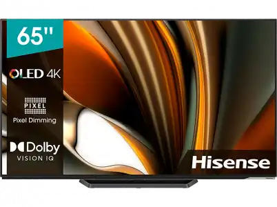 TV OLED 65" - Hisense 65A85H, UHD Premium 4K, Dolby Atmos, Smart TV, Bluetooth, Wi-Fi 6, HDMI, Control de voz, Negro