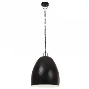 VidaXL Lámpara Colgante Industrial Redonda E27 42cm Negra