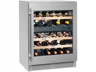 Vinoteca - Liebherr WTES1672, 34 botellas, 123 l, De 5°C a 20º, 4 estantes, Filtro de carbón, 82.20 cm, Inox