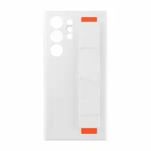 Carcasa Para Samsung S23 Ultra Silicona Acabado Mate Con Cinta Original Blanco