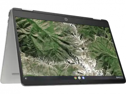 Convertible 2 en 1 - HP Chromebook 14a-ca0017ns, 14" Full HD, Intel® Celeron® N4020, 4GB RAM, 64GB eMMC, UHD 600, Chrome OS, Plata