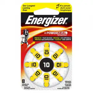 Energizer Powerseal 10 Pilas para Audífono 8 Unidades