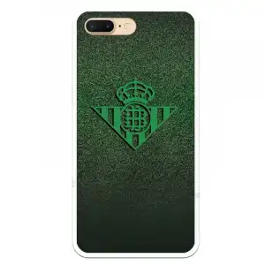 Funda Licencia Oficial Real Betis Balompié Escudo Verde Fondo Trama para iPhone 7 Plus