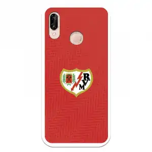 Funda Para Huawei P20 Lite Del Rayo Vallecano Escudo Fondo Rojo - Licencia Oficial Rayo Vallecano