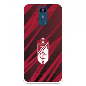 Funda Para Lg K9 2018 Del Granada Cf Escudo - Líneas Rojas Y Negras Escudo - Líneas Rojas Y Negras - Licencia Oficial Gr