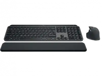 Pack Teclado + Ratón - Logitech Combo MX KEYS S, Inalámbrico, Bluetooth, Iluminación personalizable, Windows/Mac, USB C, Negro