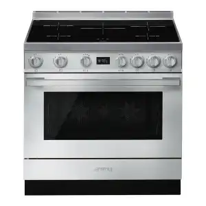 Smeg - Cocina compacta Smeg 90 cm, placa inducción 5 zonas y horno eléctrico - CPF9IPX.