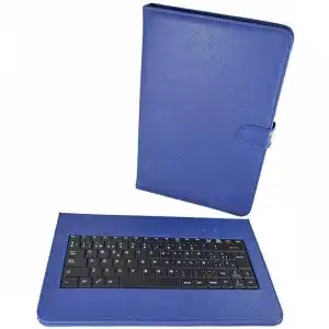 Theoutlettablet Funda Universal Azul con Teclado Extraíble