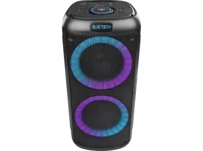 Altavoz de gran potencia - Vieta Pro Party 2, 100W, Hasta 9hs, Efecto luces, FM, Karoake, Negro