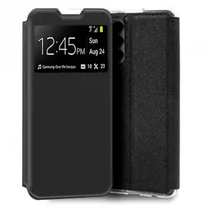 Cool Funda Flip Cover Liso Negro para Samsung Galaxy M13 M135