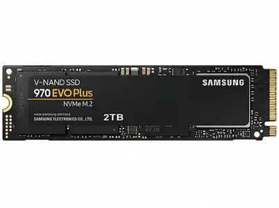 Disco duro interno 2 TB - Samsung 970 Evo Plus MZ-V7S2T0BW, SSD, M.2, Para Windows, 3500 MB/s, Negro