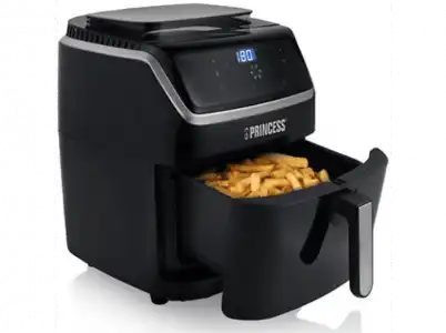 Freidora de aire - Princess 182080, 1700 W, 6.5 L, Aire caliente, 8 Programas, Negro