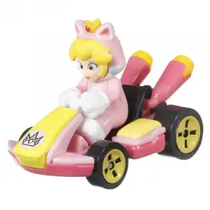 Mattel Hot Wheels Mario Kart Vehículo de Cat Peach