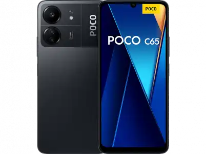 Móvil - Poco C65, Negro, 256 GB, 8 GB RAM, 50 Megapíxel, 6.74" HD+ IPS Dot Drop Display, MediaTek Helio G85, 5000 mAh, Android