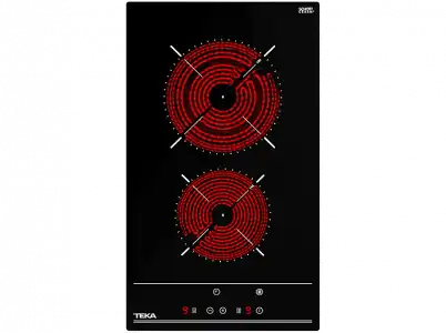 Placa modular - Teka TZC 32320 TTC, Vitrocerámica, 2 zonas, Zona grande 18 cm, Touch Control, 30 Negro