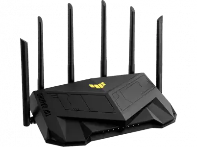 Router WiFi - Asus TUF-AX6000, Doble banda, Gaming, 4.8 Gbit/s, 6, MU-MIMO; MIMO, Negro