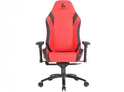 Silla gaming - Newskill Neith, Cojín Lumbar y Cervical, 150 kg, Reposabrazos Acolchados 4D, Piel sintética, Rojo Negro